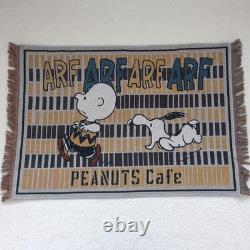 Peanuts Cafe Snoopy & Charlie Brown Plush Throw Blanket Rug Multi Cover