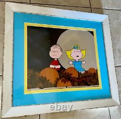 Peanuts Cel Charlie Brown It's The Great Pumpkin Snoopy Bill Melendez 2 Cell Set