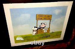 Peanuts Cel Charlie Brown Snoopy Legal Beagle Vs Judge Lucy Signed Bill Melendez