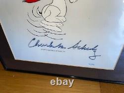Peanuts Cel Snoopy Flying Ace Signed Charles M Schulz Rare Animation Art Cell