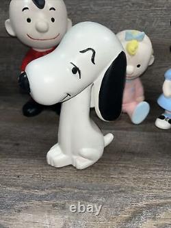 Peanuts Ceramic Figurines Charlie Brown Linus Lucy Baby Sally Snoopy 60-70s