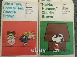 Peanuts Charles M Schulz 8 first edition softcover books Snoopy Charlie Brown