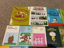 Peanuts / Charlie Brown 24 Book Lot Set Charles M Schulz RARE Snoopy