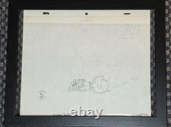 Peanuts Charlie Brown Production Animation Drawing Framed Seal