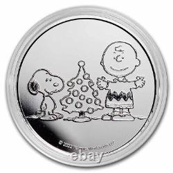 Peanuts Charlie Brown & Snoopy Christmas 1 oz Silver Proof SKU#254288