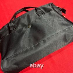 Peanuts Charlie Brown Snoopy Embroidered Black Nylon Shoulder Bag