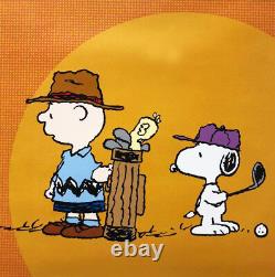 Peanuts Charlie Brown & Snoopy Golfing NEW CUSTOM FRAMED ART Peanuts Sports