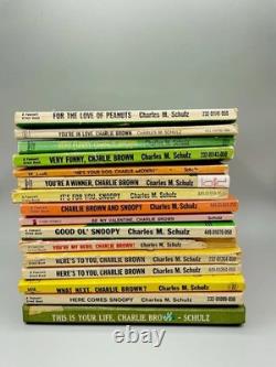 Peanuts Charlie Brown Snoopy Vintage Book Lot 48 Books