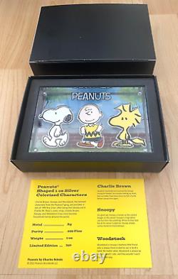 Peanuts Charlie Brown Snoopy Woodstock 1oz Silver 3-Coin Set Limited Edition 250