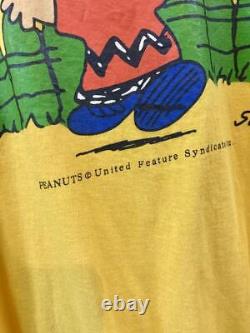 Peanuts Charlie Brown T-shirt M size SNOOPY jp