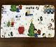 Peanuts Christmas Charlie Brown Snoopy Flannel Queen Flat Bed Sheet 84 X 102