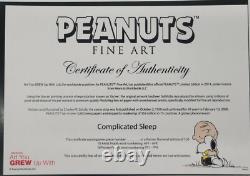 Peanuts Complicated Sleep Snoopy + Charlie Brown Giclee on Paper LE 150 withCOA