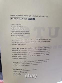 Peanuts Every Sunday 1981-1985 HC First Printing 2019 Charles Schulz