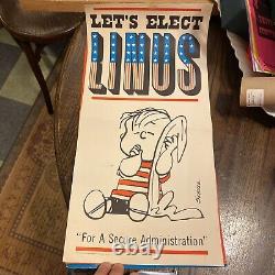 Peanuts For President 5 Posters Hallmark 1960's Schulz Charlie Brown Snoopy Linu