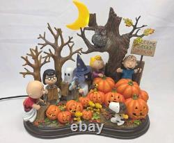 Peanuts Gang Danbury Mint WELCOME GREAT PUMPKIN Lighted Sculpture WORKS with Box