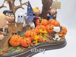 Peanuts Gang Danbury Mint WELCOME GREAT PUMPKIN Lighted Sculpture WORKS with Box