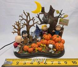 Peanuts Gang Danbury Mint WELCOME GREAT PUMPKIN Lighted Sculpture WORKS with Box