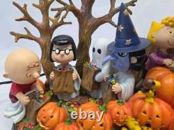 Peanuts Gang Danbury Mint WELCOME GREAT PUMPKIN Lighted Sculpture WORKS with Box