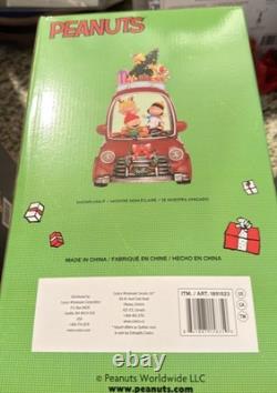 Peanuts Holiday Water Spinning Car Snoopy Charlie Brown LED Lights Christmas New