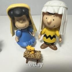 Peanuts Nativity Scene 9pc Figurine Set Snoopy Woodstock Charlie Brown Lucy 2007