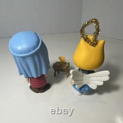 Peanuts Nativity Scene 9pc Figurine Set Snoopy Woodstock Charlie Brown Lucy 2007