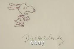 Peanuts Production Cel Snoopy What A Nightmare, Charlie Brown Bill Melendez Auto