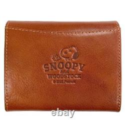 Peanuts SNOOPY Smile Leather Bifold Wallet SN0144 (Camel)