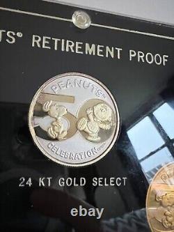 Peanuts Snoopy 50th Retirement Coin Set (Gold, Pure Silver, Bronze) #726/1000