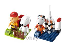 Peanuts Snoopy 70th Anniversary Memorabilia Figure Set Building Block Toy