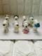 Peanuts Snoopy Ceramic Mini Figure Figurine Lot Of 8 Charlie Brown Japan