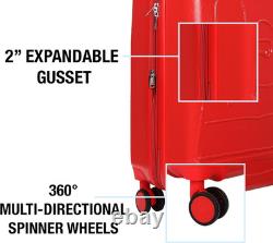 Peanuts Snoopy & Charlie Brown 20 Red Hardside Spinner Luggage for Fans