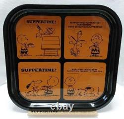 Peanuts Snoopy Charlie Brown Decorated Tray 13x13in England Antique 1969