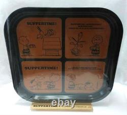Peanuts Snoopy Charlie Brown Decorated Tray 13x13in England Antique 1969