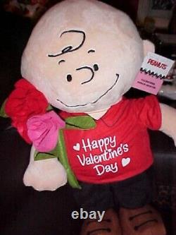 Peanuts/Snoopy & Charlie Brown Hug Me CVS Valentines Day Standing 21 Plush