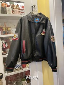 Peanuts Snoopy Charlie Brown Pleather Jacket XL