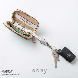 Peanuts Snoopy Charlie Brown Real Leather Mini Wallet Keyholder OJAGA DESIGN LTD