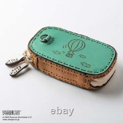 Peanuts Snoopy Charlie Brown Real Leather Mini Wallet Keyholder OJAGA DESIGN LTD