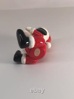 Peanuts Snoopy Figurine Santa Jointed Ceramic Charlie Brown Christmas Japan Vntg