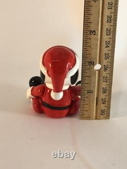 Peanuts Snoopy Figurine Santa Jointed Ceramic Charlie Brown Christmas Japan Vntg