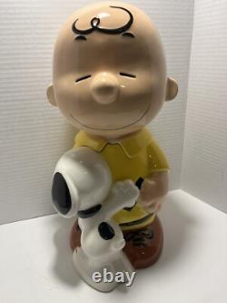 Peanuts Snoopy Hugging Charlie Brown Westland Giftware 2010 Cookie Jar RARE