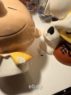 Peanuts Snoopy Hugging Charlie Brown Westland Giftware 2010 Cookie Jar RARE