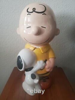 Peanuts Snoopy Hugging Charlie Brown Westland Giftware Cookie Jar