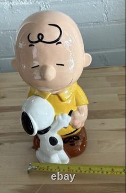 Peanuts Snoopy Hugging Charlie Brown Westland Giftware Cookie Jar SKU#VK8782