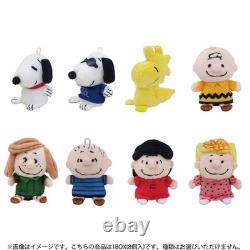 Peanuts Snoopy Plush Finger Puppet Figure Full Set Box of 8 Charlie Brown Japan