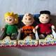 Peanuts Snoopy Plush Toy Set Charlie Brown Lucy Sally Brown Vintage 3pcs