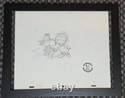 Peanuts Snoopy, Woodstock & Pig-pen Production Animation Drawing Framed