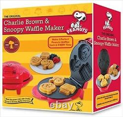 Peanuts Snoopy and Charlie Brown Smart Planet WM6S Waffle Maker Kitchen FS