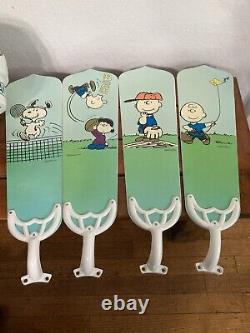 Peanuts Sports Kid Ceiling Fan & Light Complete SNOOPY CHARLIE BROWN Tennis 1958