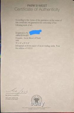 Peanuts Uncut Sheet Of Trading Cards, Framed And Matted With COA