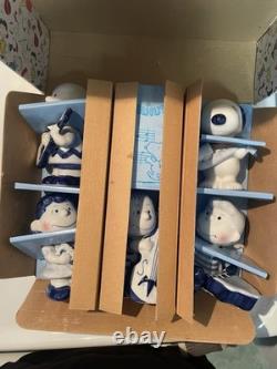 Peanuts Vintage Charlie Brown & Friends Ceramic Blue and White Set
